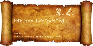 Mózsa Lénárd névjegykártya